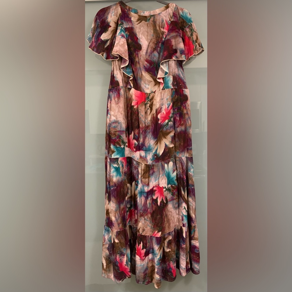 NWT, Soft Surroundings, Italian Dreams Tiered Maxi Dress. Size Medium Petite. - Picture 9 of 10